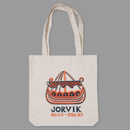 Jorvik boat design tote bag